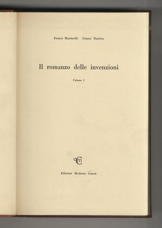 Il romanzo delle invenzioni - Franco Martinelli - copertina