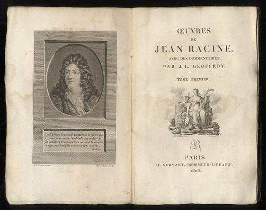 Oeuvres de Jean Racine. Avec des commentaires per J.L. Geoffroy. Tome premier [- tome septième] - Jean Racine - copertina