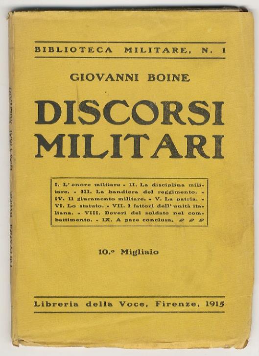 Discorsi militari - Giovanni Boine - copertina