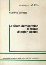 Lo Stato democratico di fronte ai poteri occulti