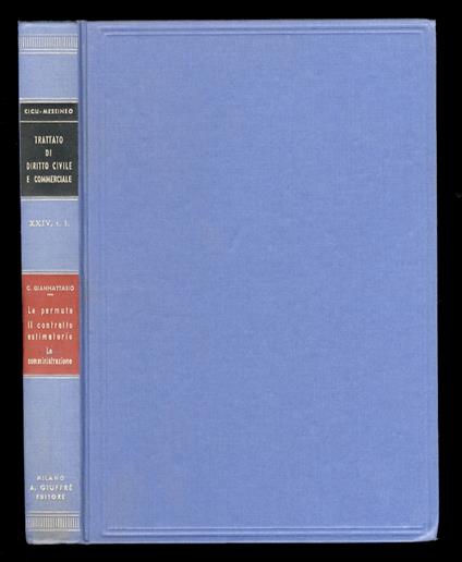 La permuta. Il contratto estimatorio. La somministrazione - Carlo Giannattasio - copertina