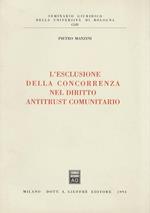 L’esclusione della concorrenza nel diritto antitrust comunitario