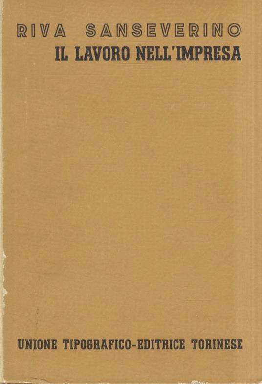 Il lavoro nell’impresa - Luisa Riva Sanseverino - copertina