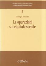 Le operazioni sul capitale sociale