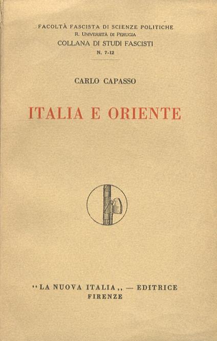 Italia e Oriente - Carlo Capasso - copertina