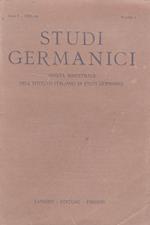 STUDI Germanici. Rivista bimestrale dell'Istituto Italiano di Studi germanici. Anno I. 1934-XIII. Numero I