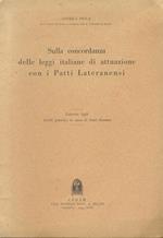 Sulla concordanza delle leggi italiane di attuazione con i Patti Lateranensi