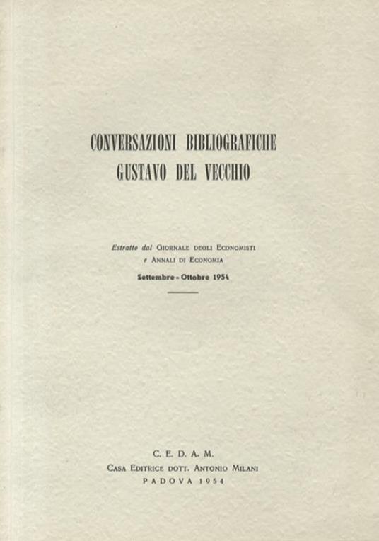 Conversazioni bibliografiche - Gustavo Del Vecchio - copertina