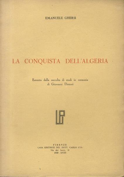 La conquista dell’Algeria - Emanuele Ghersi - copertina