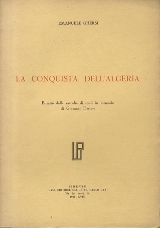 La conquista dell’Algeria - Emanuele Ghersi - copertina