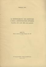 La responsabilità dei contutori e degli amministratori cittadini. Contributo allo studio della mutua garanzia
