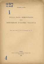 Sulla falsa demonstratio nelle disposizioni d’ultima volontà