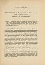 Nuovi documenti per la conoscenza del diritto vigente nelle provincie romane (a proposito di una recente pubblicazione)