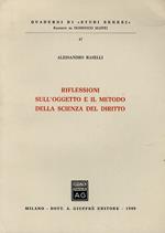 Riflessioni sull’oggetto e il metodo della scienza del diritto