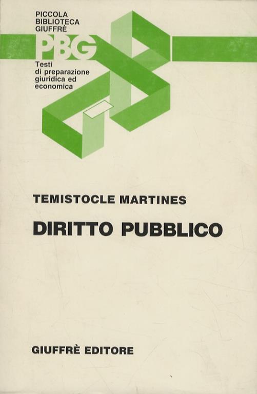 Diritto pubblico - Temistocle Martines - copertina