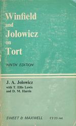 Winfield and Jolowicz on Tort. Ninth Edition