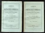 Elementi di diritto civile e commerciale con raffronti col progetto di riforma del codice di commercio e colle legislazioni estere. Volume I: Parte Civile VOlume II: Parte Commerciale