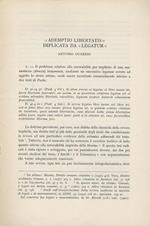 «Ademptio liberatis» implicata da «legatum»
