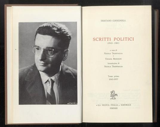 Scritti politici (1943-1981) - Tristano Codignola - copertina
