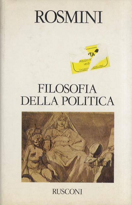 Filosofia della politica - Antonio Rosmini - copertina