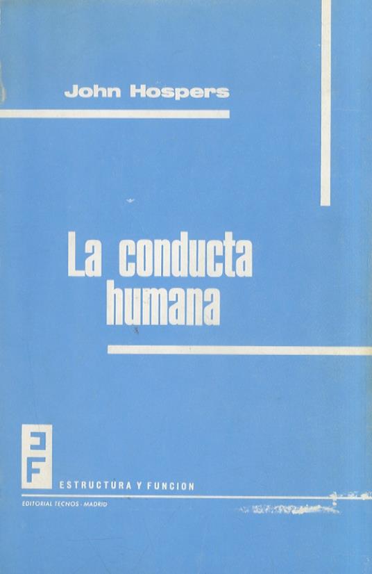 La conducta humana - John Hospers - copertina