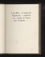 L’anima di Napoleone. Traduzione e studio di Domenico Giuliotti