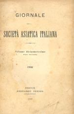 GIORNALE della Società Asiatica Italiana. Volume diciannovesimo Parte seconda. 1906