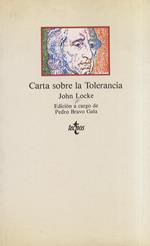Carta sobre la Tolerancia. Edicion a cargo de Pedro Bravo Gala