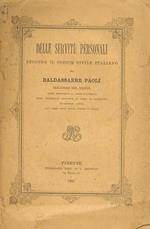 Delle servitù personali secondo il codice civile italiano