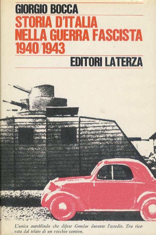 Storia d’Italia nella guerra fascista. 1940-1943 - Giorgio Bocca - copertina