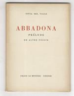 Abbadona. Prélude ed altre poesie