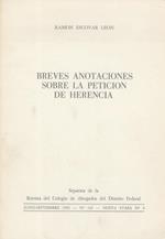 Breves anotaciones sobre la petición de herencia