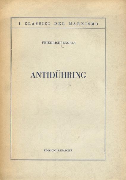 Antidühring - Friedrich Engels - copertina