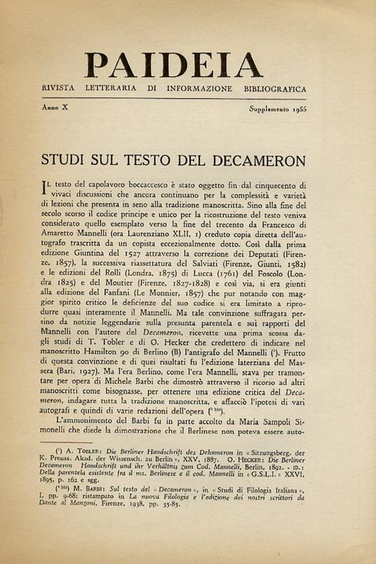 Studi sul testo del Decameron - Antonio Enzo Quaglio - copertina