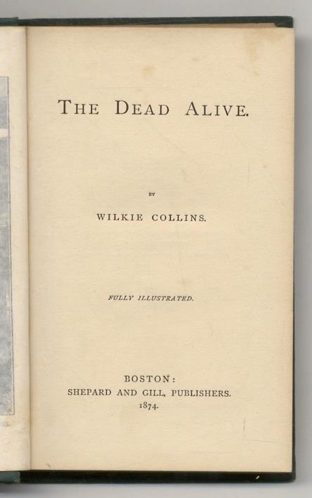 The Dead Alive - Wilkie Collins - copertina