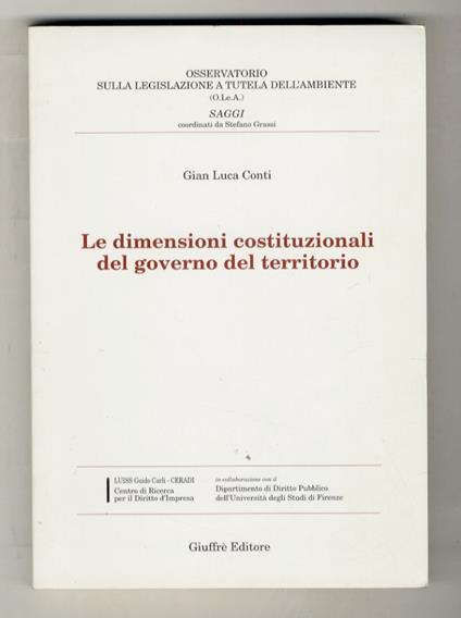 Le dimensioni costituzionali del governo del territorio - Carmelo Conti Guglia - copertina