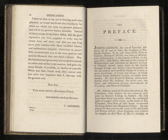 The Works of the Right Honourable Joseph Addison, Collected by Mr. Tickell. With a Complete Index. In six volumes - Joseph Addison - copertina