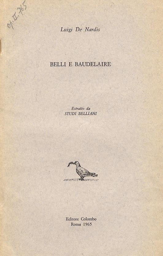 Belli e Baudelaire - Luigi De Nardis - copertina