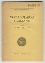 Vocabolario siciliano [opuscolo di saggio]