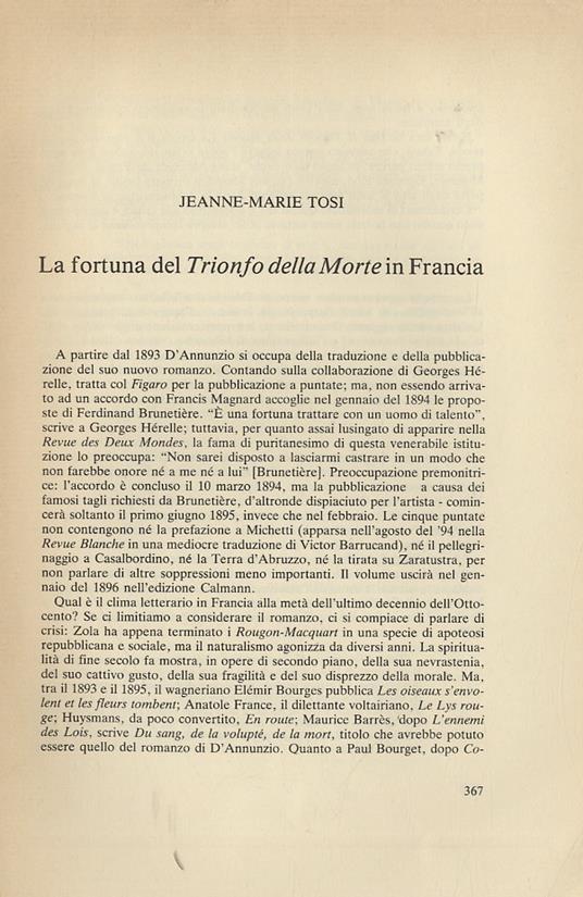 La fortuna del Trionfo della Morte in Francia - copertina