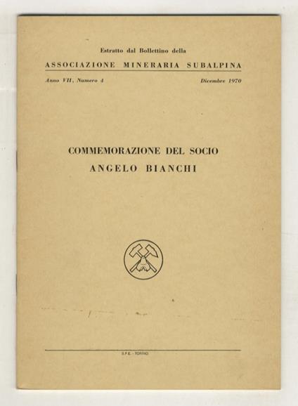 COMMEMORAZIONE del socio Angelo Bianchi - copertina
