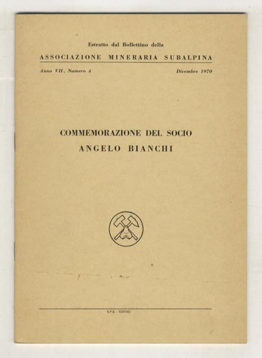 COMMEMORAZIONE del socio Angelo Bianchi - copertina