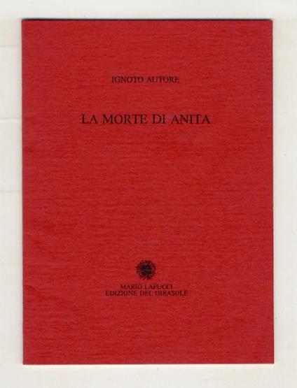 Morte (La) di Anita - copertina
