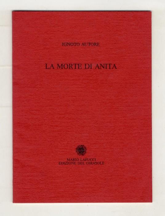 Morte (La) di Anita - copertina
