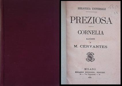 Preziosa Cornelia - Miguel de Cervantes - copertina