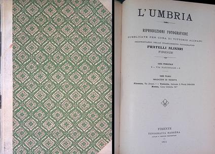 L' Umbria. Riproduzioni fotografiche Fratelli Alinari - Vittorio Alinari - copertina