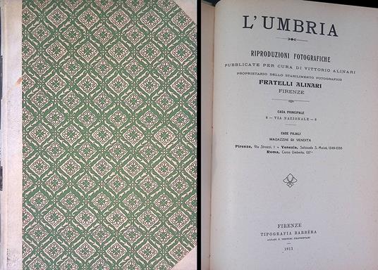 L' Umbria. Riproduzioni fotografiche Fratelli Alinari - Vittorio Alinari - copertina
