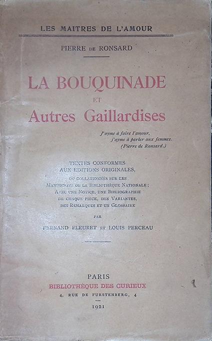 La bouquinade et autres Gaillardises - copertina