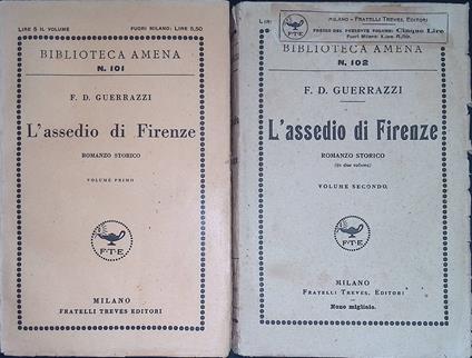 L' assedio di Firenze. Volume I e II - Francesco D. Guerrazzi - copertina