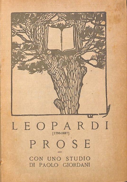 Prose - Giacomo Leopardi - copertina